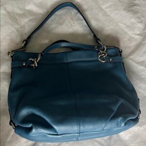 Coach Blue Leather Shoulder Bag F17165 -Brooke Convertible  Hobo